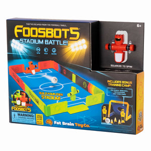 Fat Brain Toys Foosbots Stadion Battle Spielset zum Bauen mit Bonus-Trainingslager für Kinder ab 6 Jahren