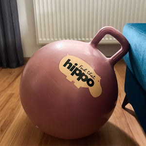 Hüpfball Rosa von Find that Hippo mit Griff für Kinder zum Springen und Spielen
