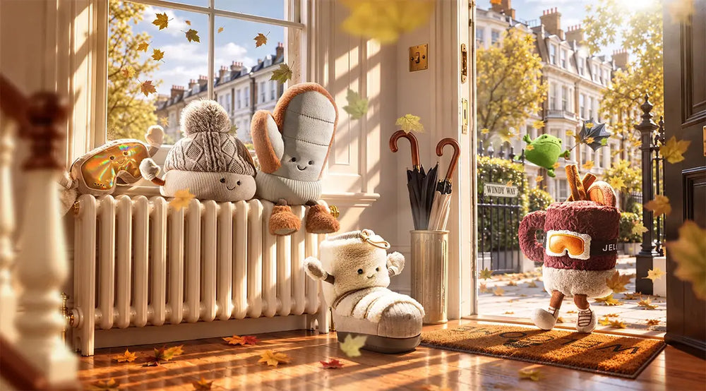 Jellycat Plüsch-Fäustling in Creme-Beige mit Gesicht, 27 cm