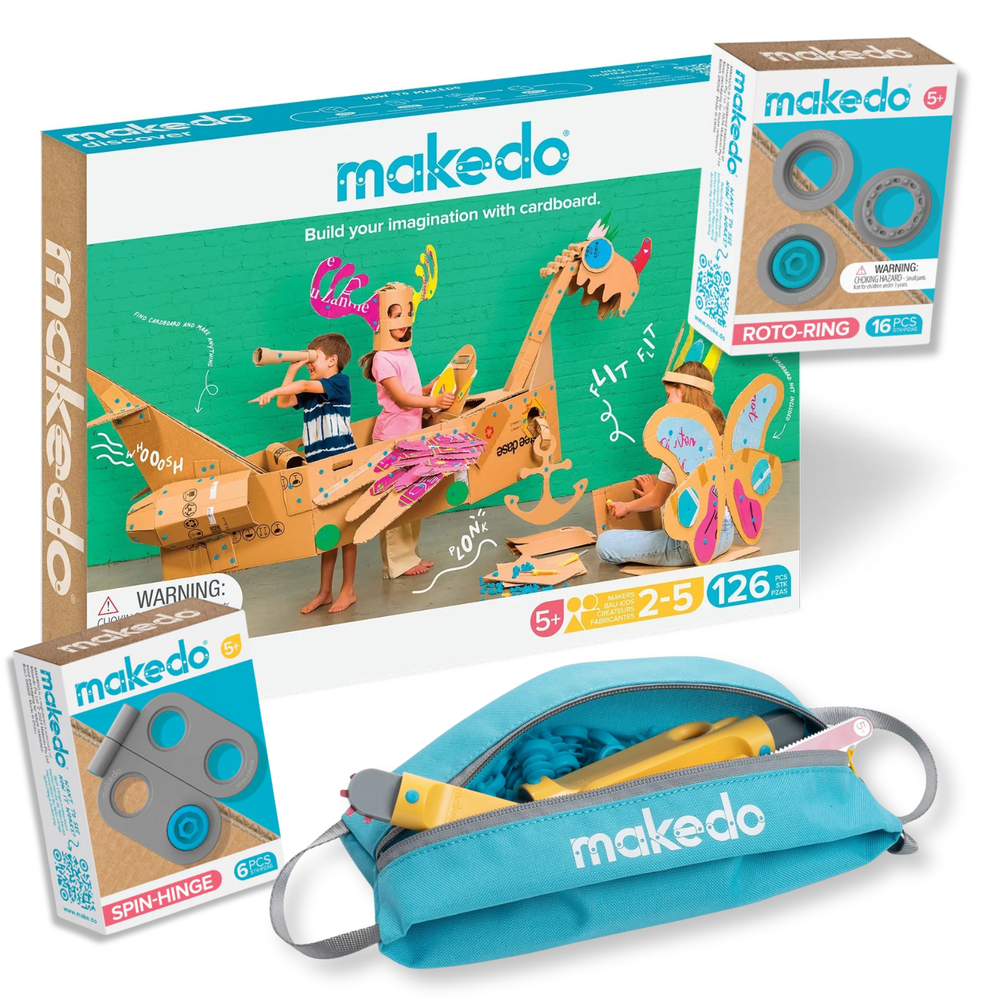 Holiday Bundle – DIY Werkzeugset aus Karton mit 149 Teilen für kreative Konstruktionen