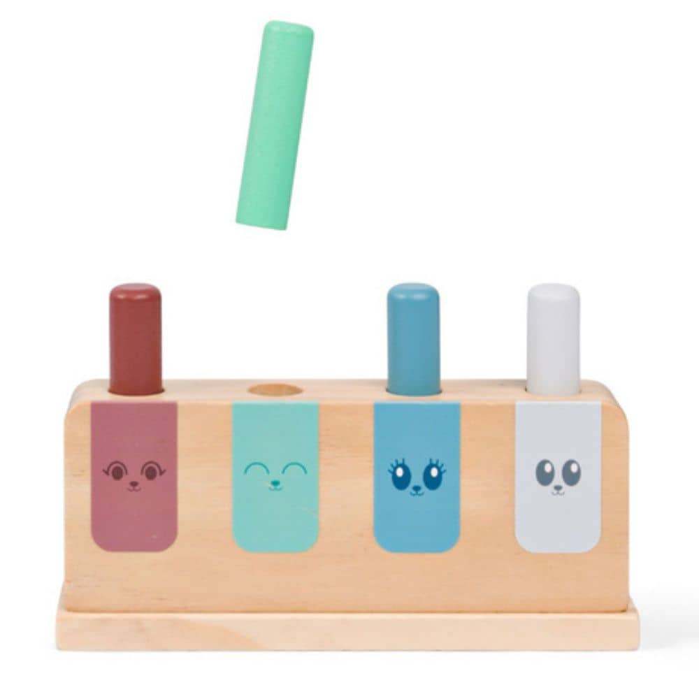 BS Toys Holz Geschicklichkeitsspiel Kinder mit bunten Holzstäben zum Stapeln und Spielen