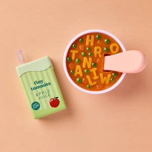 Puppenzubehör - Magisches Lunch-Set Buchstabensuppe und Saft (ab 3 Jahren)
