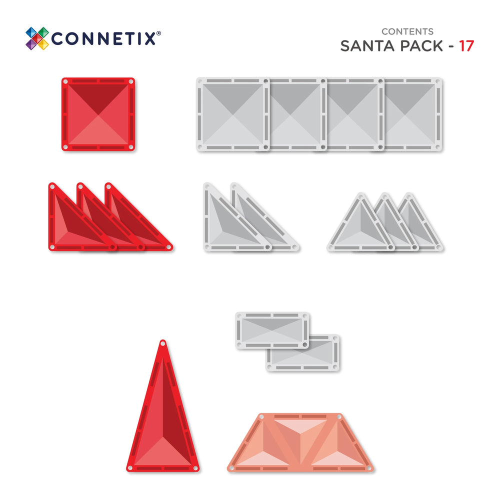 Connetix Magnetbausteine - Christmas Santa Pack, 17 Teile - Produktbild