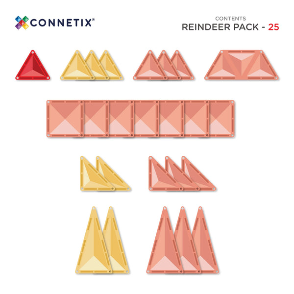 Magnetbausteine - Christmas Reindeer Pack, 25 Teile (ab 3 Jahren)