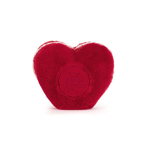 Jellycat Mackaroni Herz in Rot, weich und kuschelig, ideal zum Umarmen und Verschenken