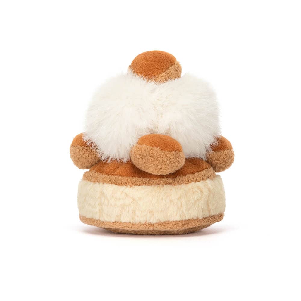 Jellycat Plüsch-Dessert in Form eines süßen orangefarbenen Kuchens mit weichem Obermaterial