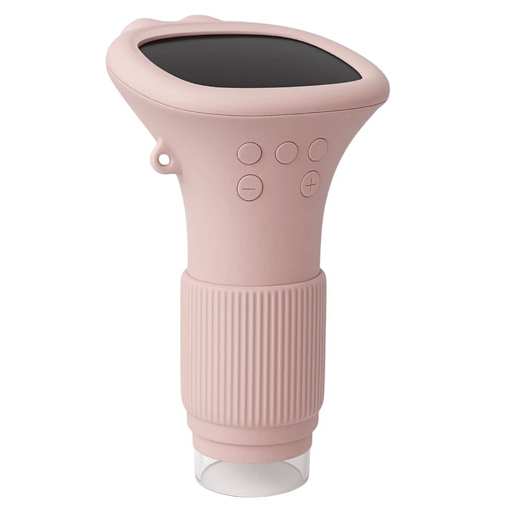 Kinder Mikroskop pastellrosa mit ergonomischem Griff und einfacher Bedienung für kleine Wissenschaftler