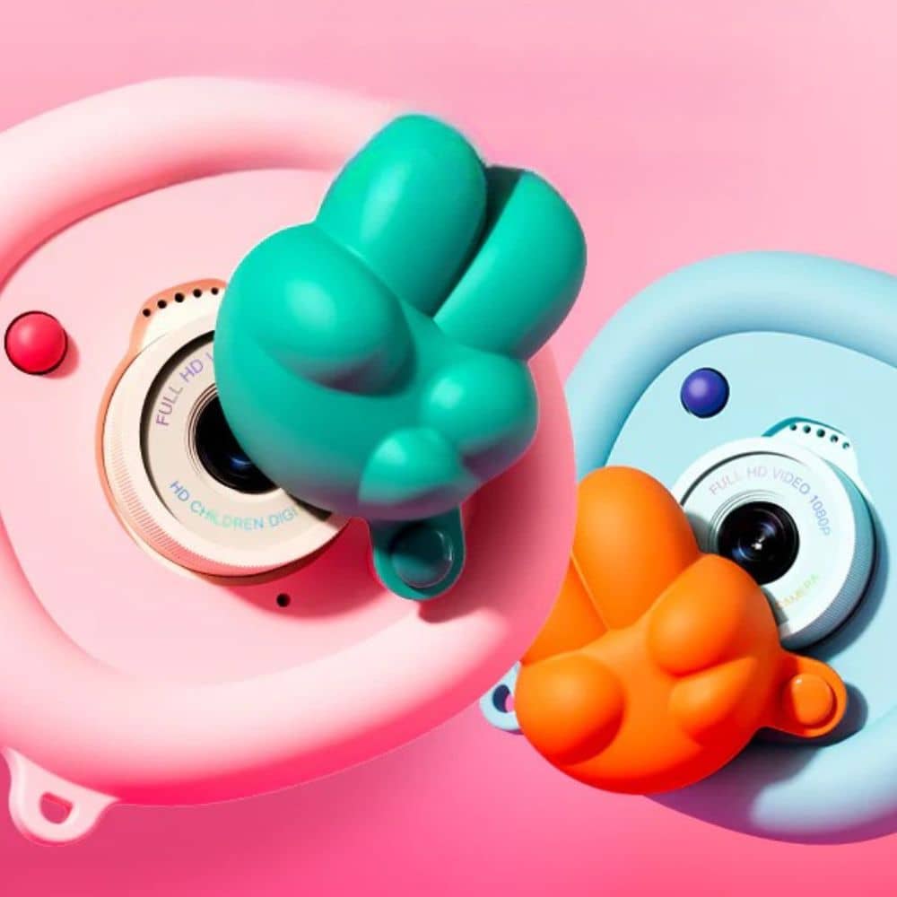 Mideer Kinderkamera rosa mit süßem Design und einfacher Handhabung für kleine Fotografen