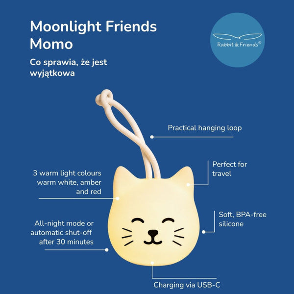 Nachtlicht zum Aufhängen - Moonlight Friends Katze Momo (ab Geburt)
