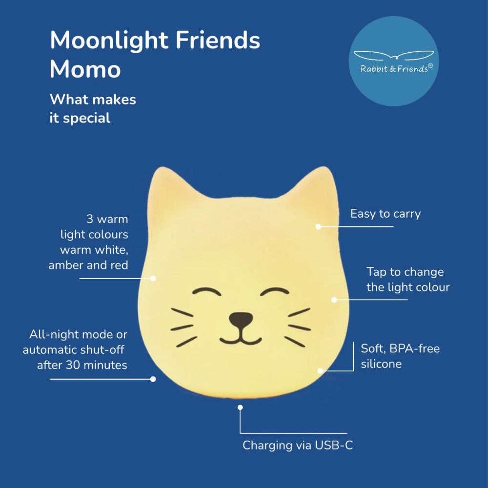 Rabbit & Friends Nachtlicht Moonlight Friends Katze Momo