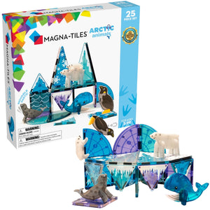 MAGNA-TILES Magnetbausteine arktische Tiere Set mit 25 Teilen für kreative Bauprojekte