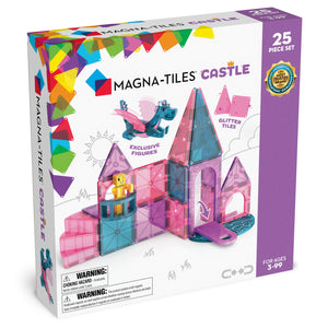 MAGNA-TILES Magnetbausteine Burg Set mit 25 Teilen für kreatives Spielen