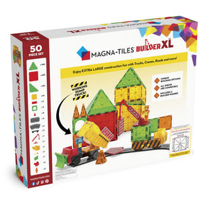 MAGNA-TILES 50-teiliges Set mit Magnetbausteinen für Kinder, Bau von Trucks und Gebäuden