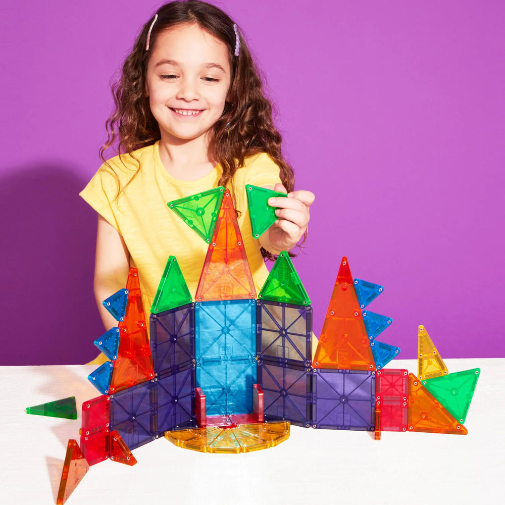 Magnetbausteine Kinder von MAGNA-TILES im 46-teiligem Set für kreatives Spielen und Bauen