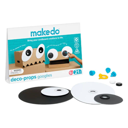 Makedo kreatives Formenset Kinder mit bunten Augen und Zubehör für kreative Bastelprojekte