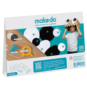 Makedo kreatives Formenset Kinder mit Aufkleber und Bastelwerkzeugen für kreatives Spielen