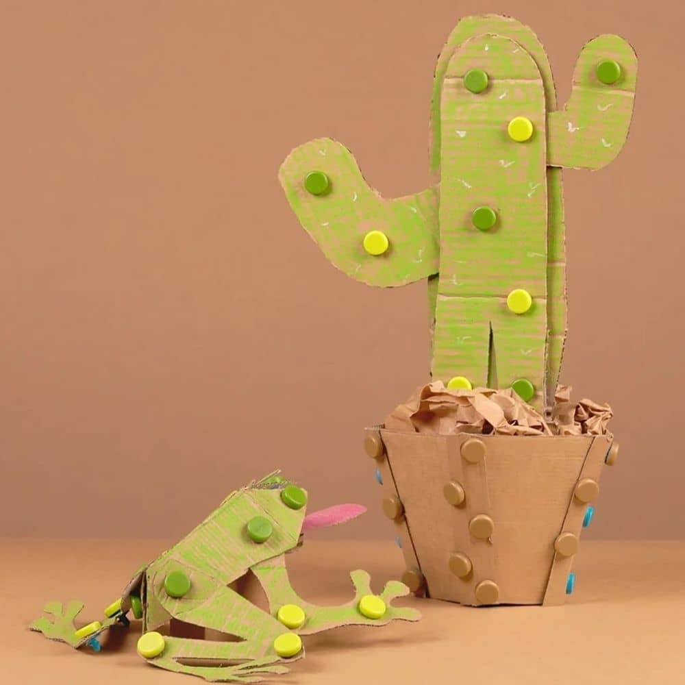 Scru-Dot Makedo Wild Things Set mit bunten Bauteilen zur kreativen Gestaltung von Bastelprojekten