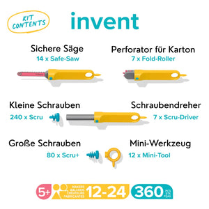 Konstruktionsspielzeuge für Pappe DIY - Invent