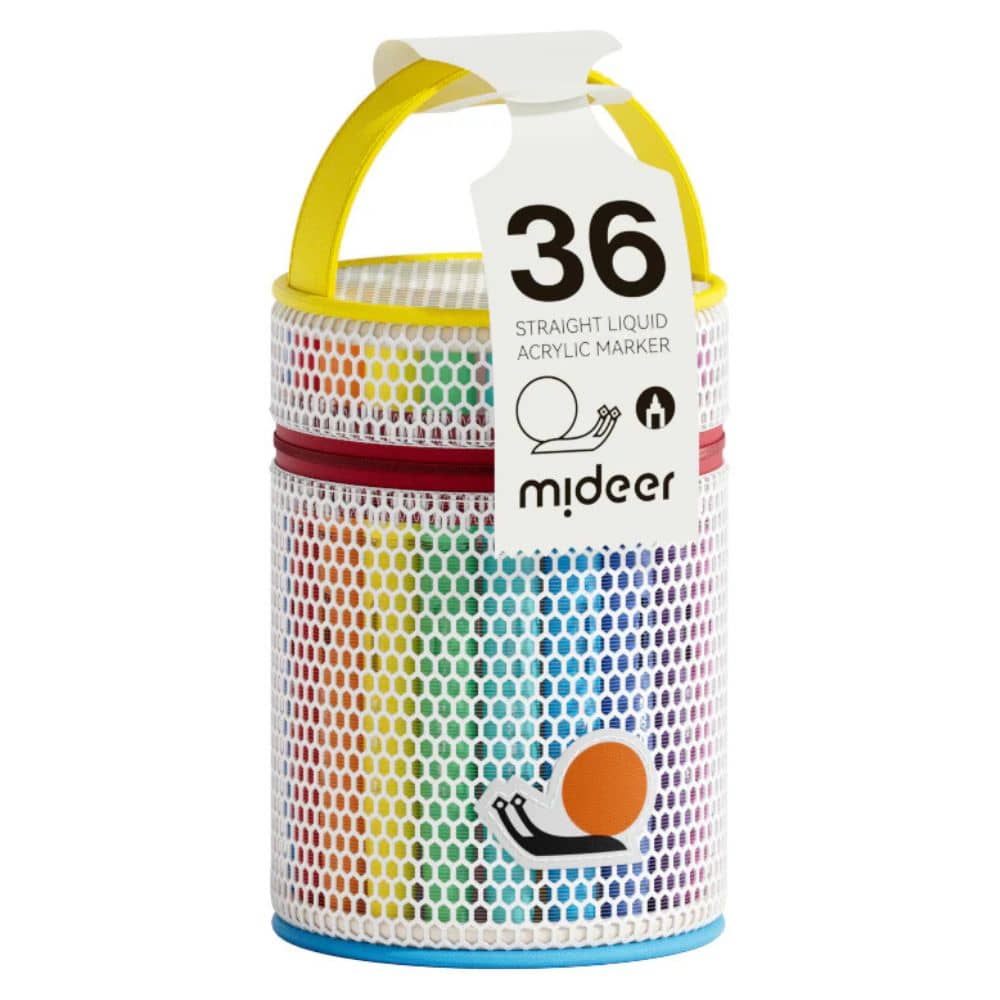 Mideer 36 flüssige Acrylmarker Kinder im bunten Behälter für kreative Kunstprojekte