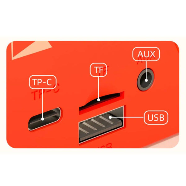 Mideer Mikrofon-Anschlüsse: USB, AUX und TF-Kartensteckplatz für Karaoke Set für Kinder