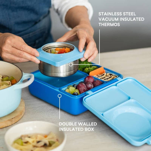 Lunchbox mit Thermoskanne OmieBox – Blue Sky