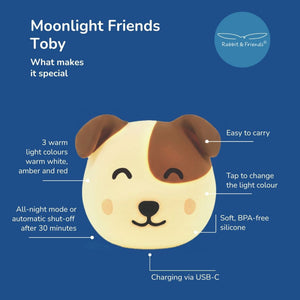 Nachtlicht stehend - Moonlight Friends Hund Toby (ab 3 Jahren)