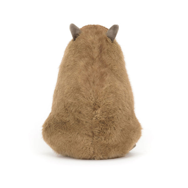 Jellycat Plüsch-Kapibara – Clyde 24 cm Kuscheltier in braun mit weichem Fell von hinten