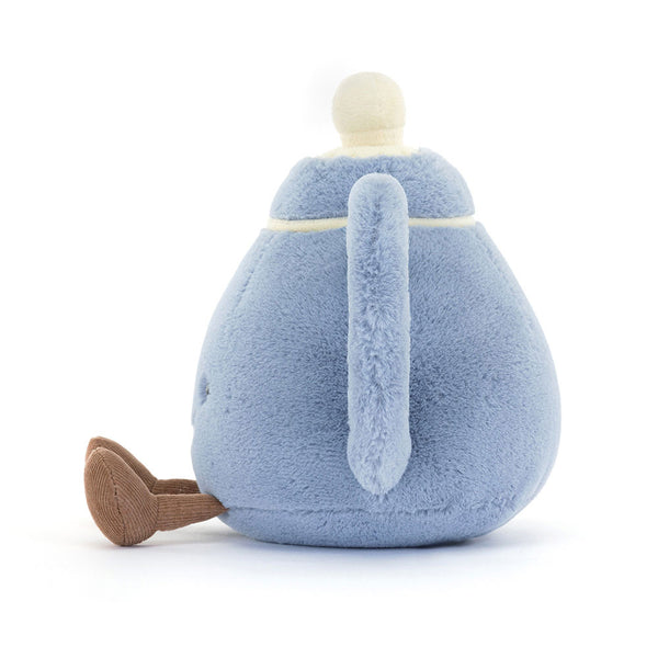 Plüsch Witziger Wasserkocher Vicky 20 cm von Jellycat in blau mit braunem Ausguss und Creme-Details