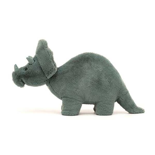 Jellycat Plüschdinosaurier Triceratops Türkis 17 cm weiches Kuscheltier für Kinder