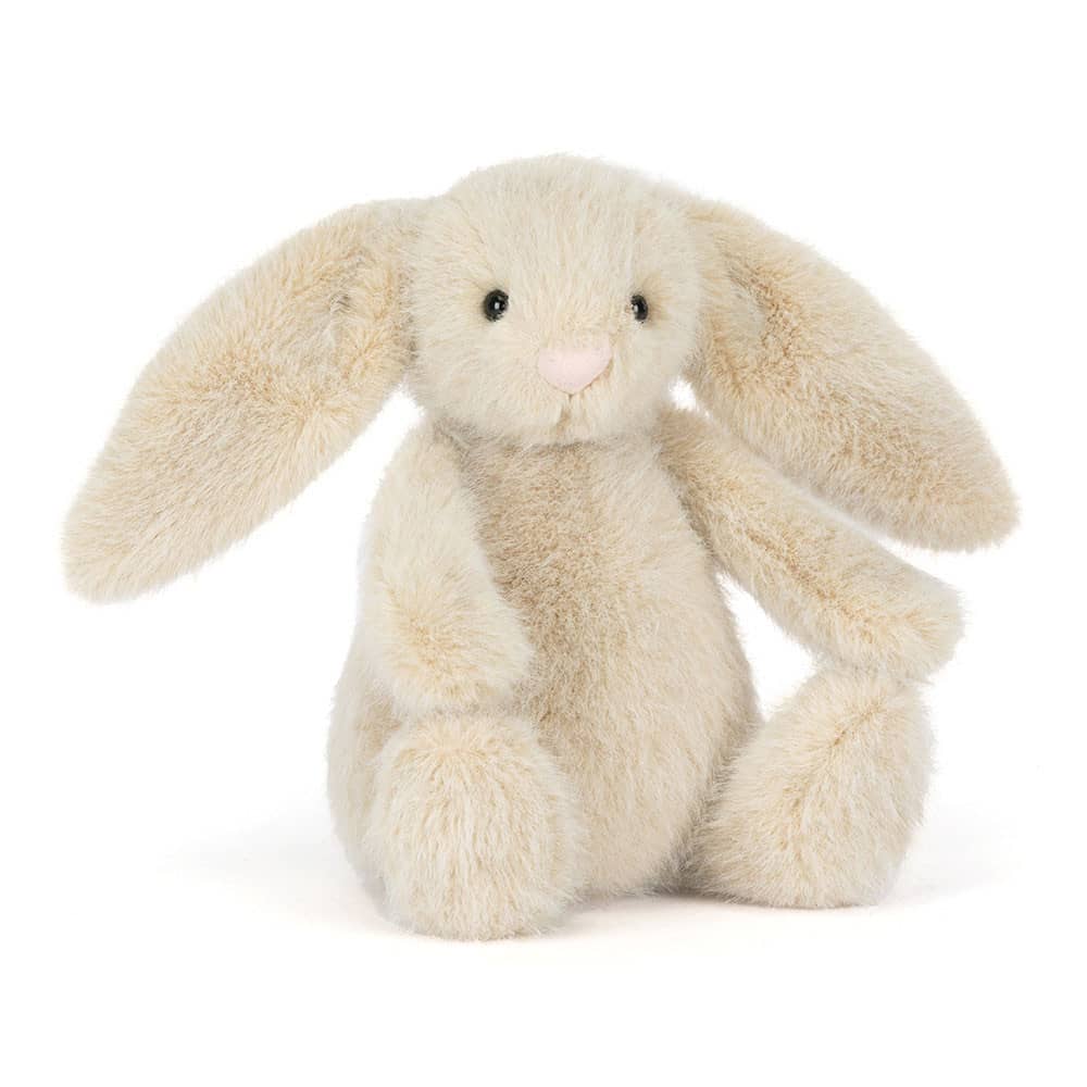 Jellycat Plüschhase Flufflet Wheat mit langen Ohren und weichem Fell für Kinder zum Kuscheln