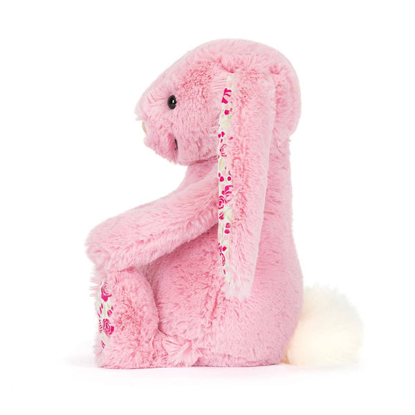 Plüschkaninchen LUX mit Blumenöhrchen in Rosa und weichem, kuscheligen Material