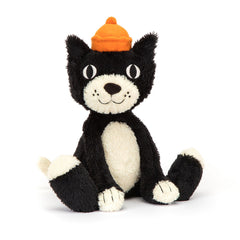 Jellycat Plüschkatze 32 cm mit Mütze, weich und perfekt zum Kuscheln