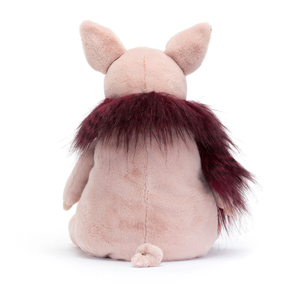 Jellycat Plüschschwein mit Boaschal 28 cm weiches Kuscheltier für Kinder und Sammler