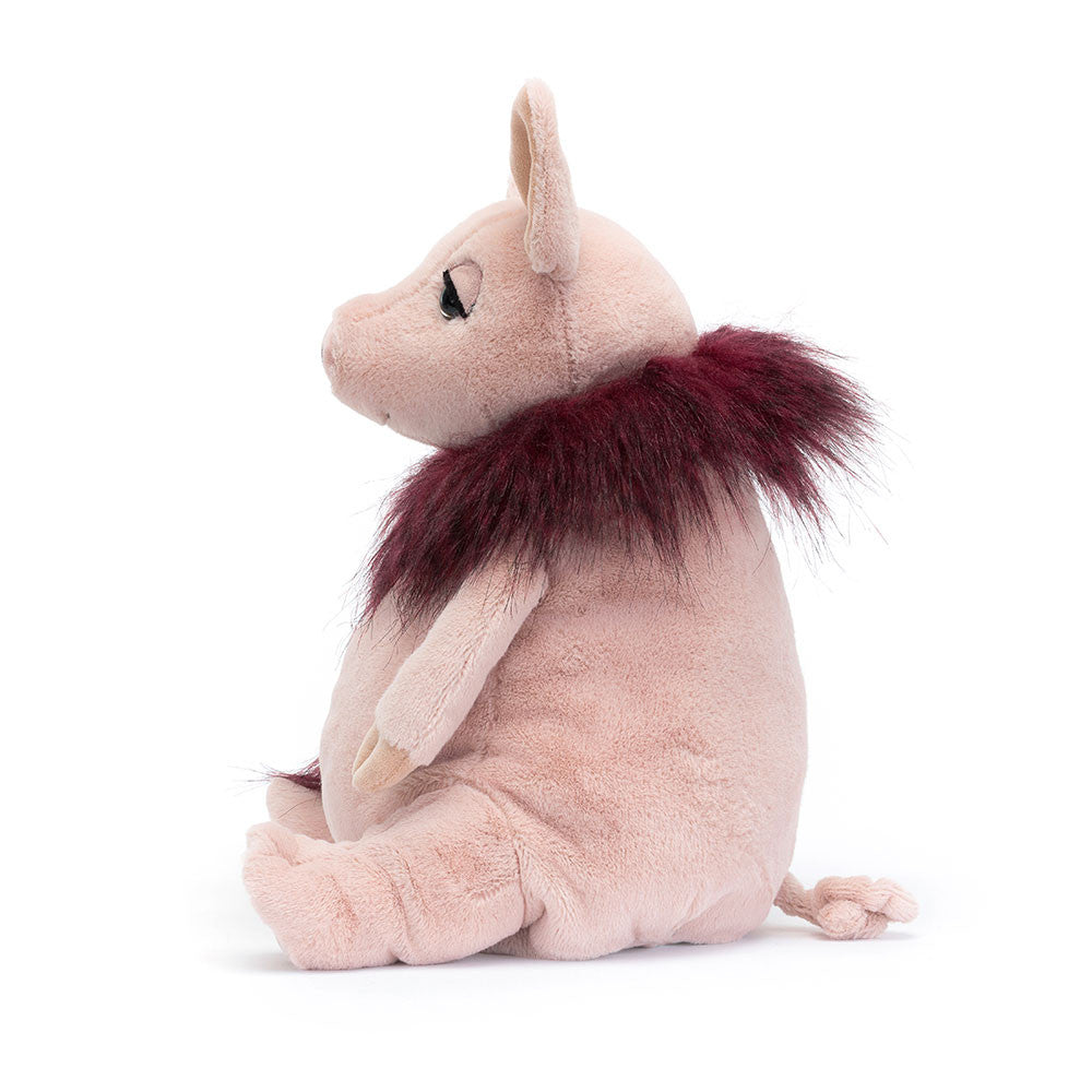 Jellycat Plüschschwein mit Boaschal 28 cm weiches Kuscheltier für Kinder und Sammler