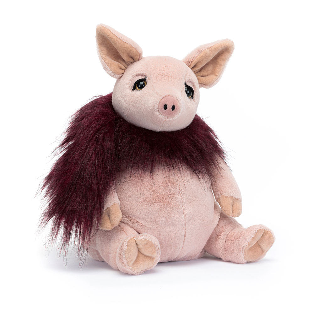 Jellycat Plüschschwein mit Boaschal 28 cm weiches Kuscheltier für Kinder und Sammler