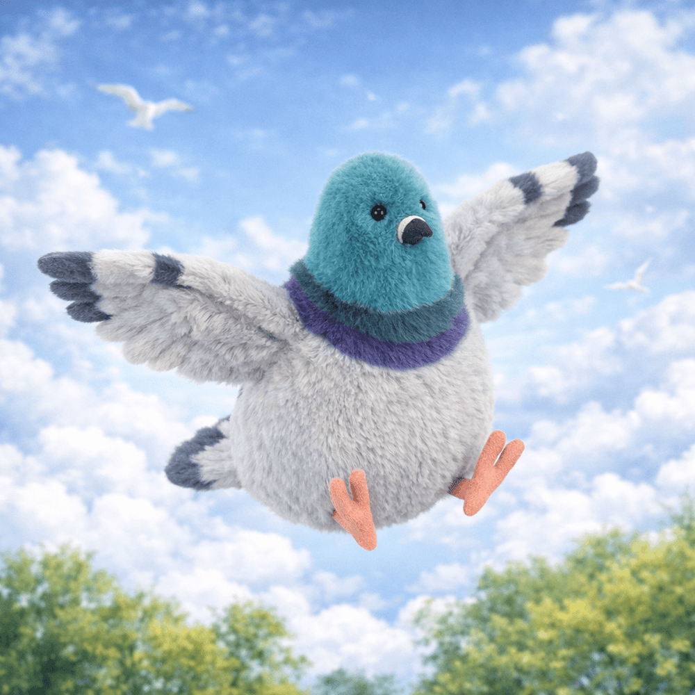 Jellycat Plüschtaube Strutton 22 cm in sanften Farben mit weichem, kuscheligem Fell