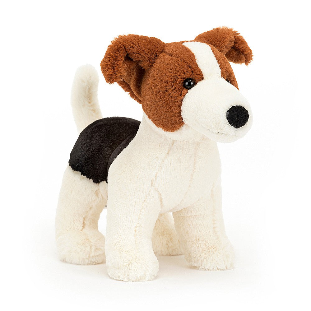 Jellycat Plüschterrier – Albert 18 cm kuscheliger braun weiß schwarzer Stoffhund