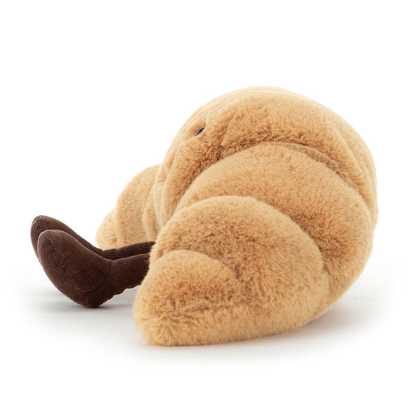 Jellycat Plüsch-Croissant 20 cm weiches Kuscheltier in braun mit braunen Beinen