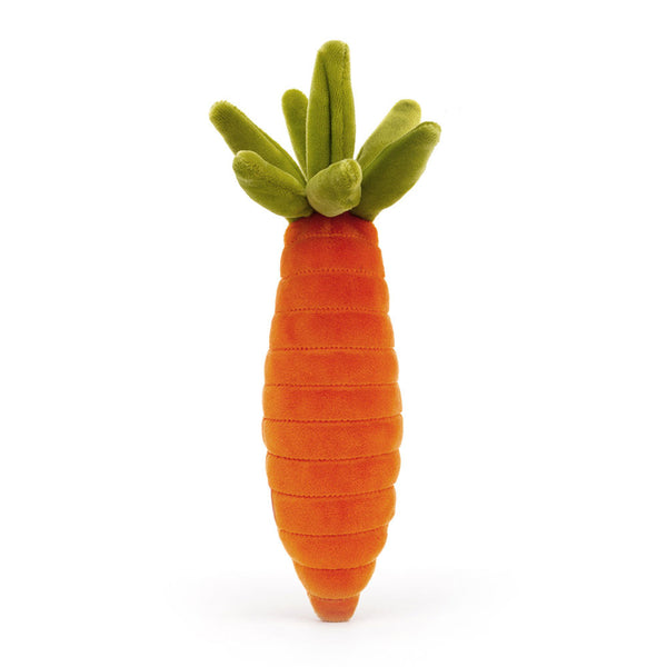 Jellycat Plüsch-Karotte 17 cm weiche orange Kuschel-Karotte mit grünem Blattwerk