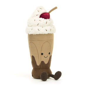 Jellycat Plüsch Shake Marin mit Schokolade 27 cm Kuscheltier mit Sahne und Kirsche