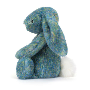 Jellycat Plüschkaninchen LUX – Azurblau 31 cm mit weichem Fell und weißem Schwanz