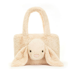 Jellycat Plüschtasche – Süßes Häschen in beige mit kuscheligem Griff und langen Ohren