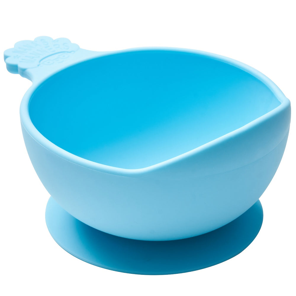 Silikonschüssel mit Saugnapf und Griff – Blau