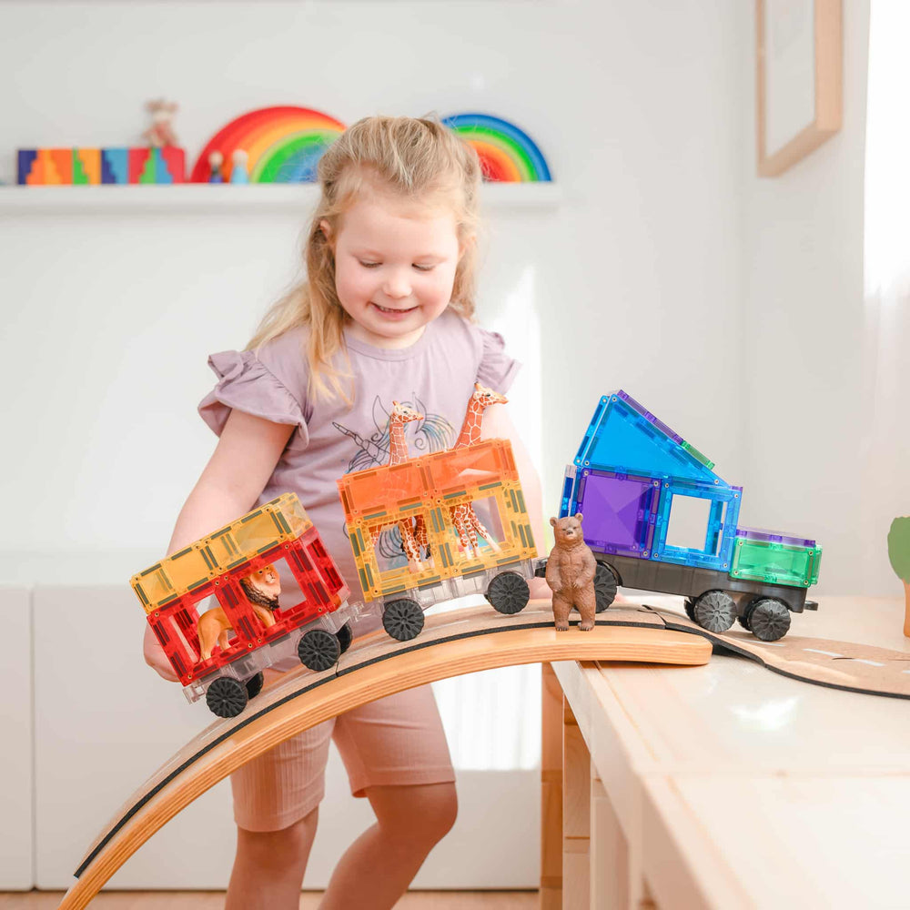 Magnetbausteine – Rainbow Transport-Set 50 Teile