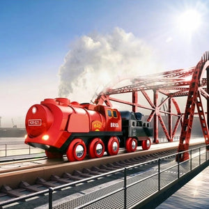 Set mit batteriebetriebener Dampfeisenbahn