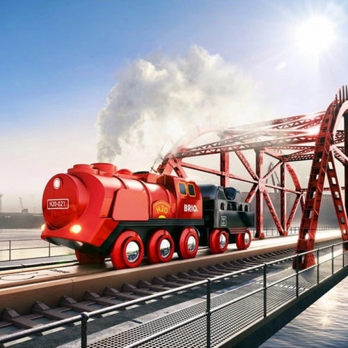 Set mit batteriebetriebener Dampfeisenbahn