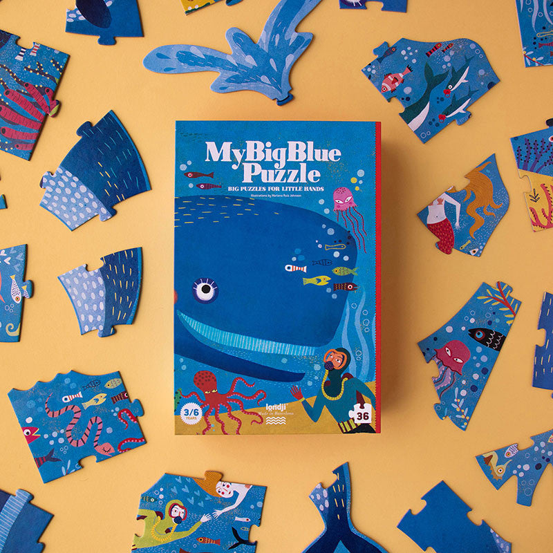 Progressive Puzzle für Kinder – Mein großes Blau!