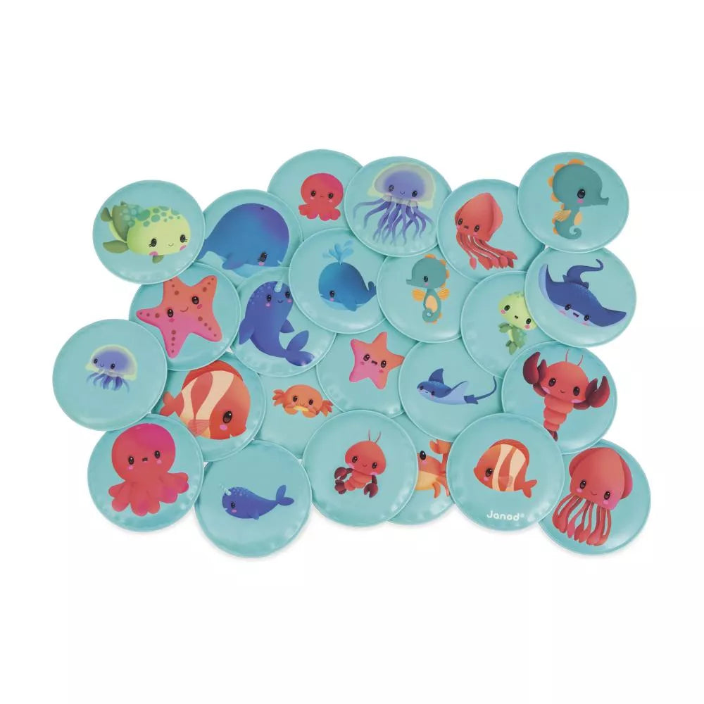 Bade-Memory-Spiel – Meereskinder 24 Teile