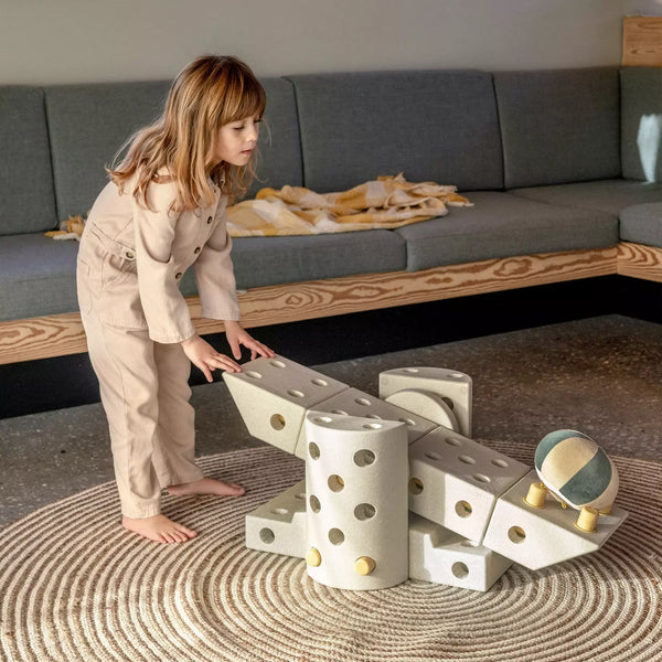 Kreative Bausteine zur Förderung der Grobmotorik Dreamer Set – sandgrau 25 in 1