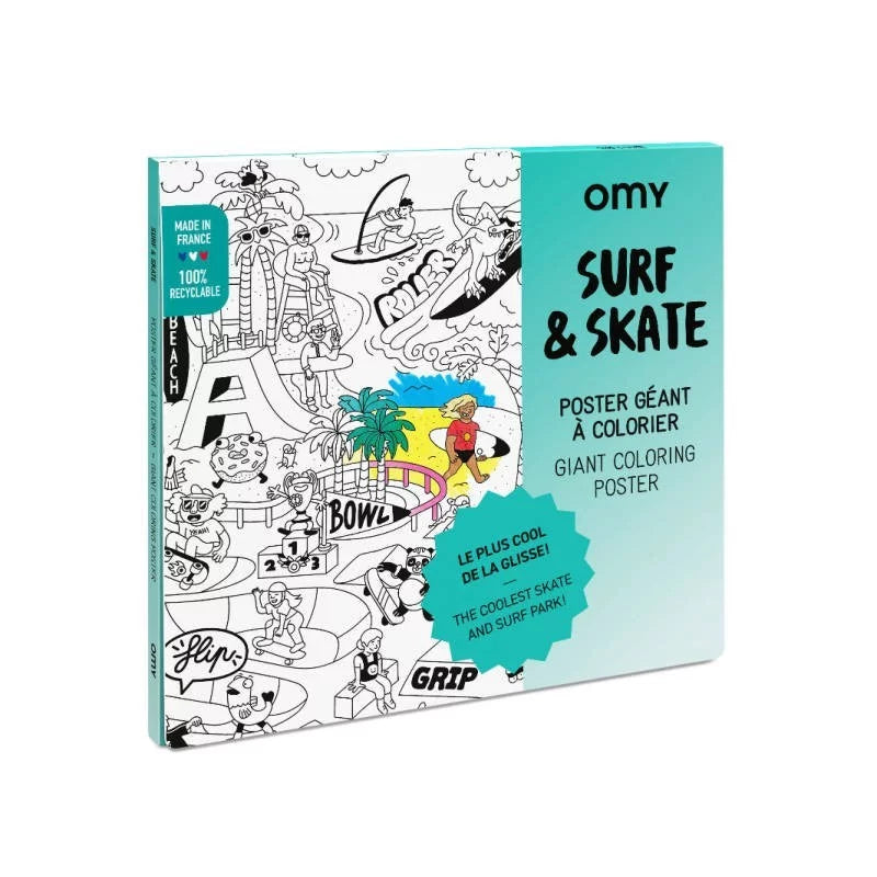 Riesiges Malbuch – Surf & Skate 100 x 70 cm - Tublu.de